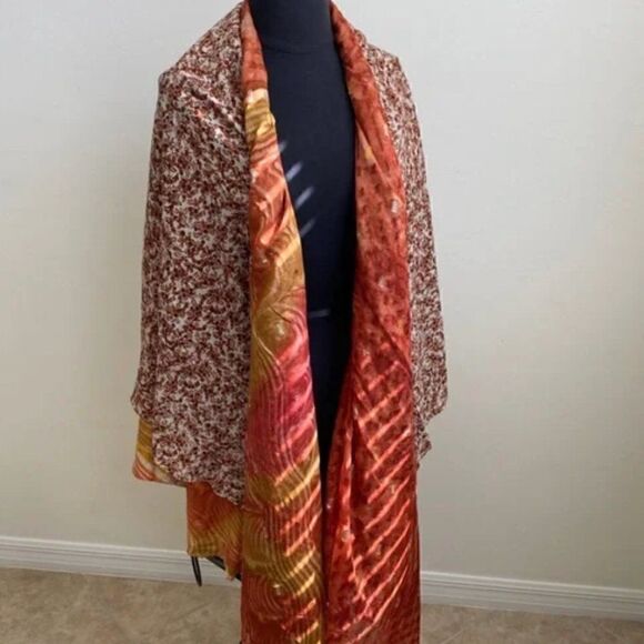 Kariza Silk Reversible Versatile Wrap Dress Skirt - Picture 7 of 12